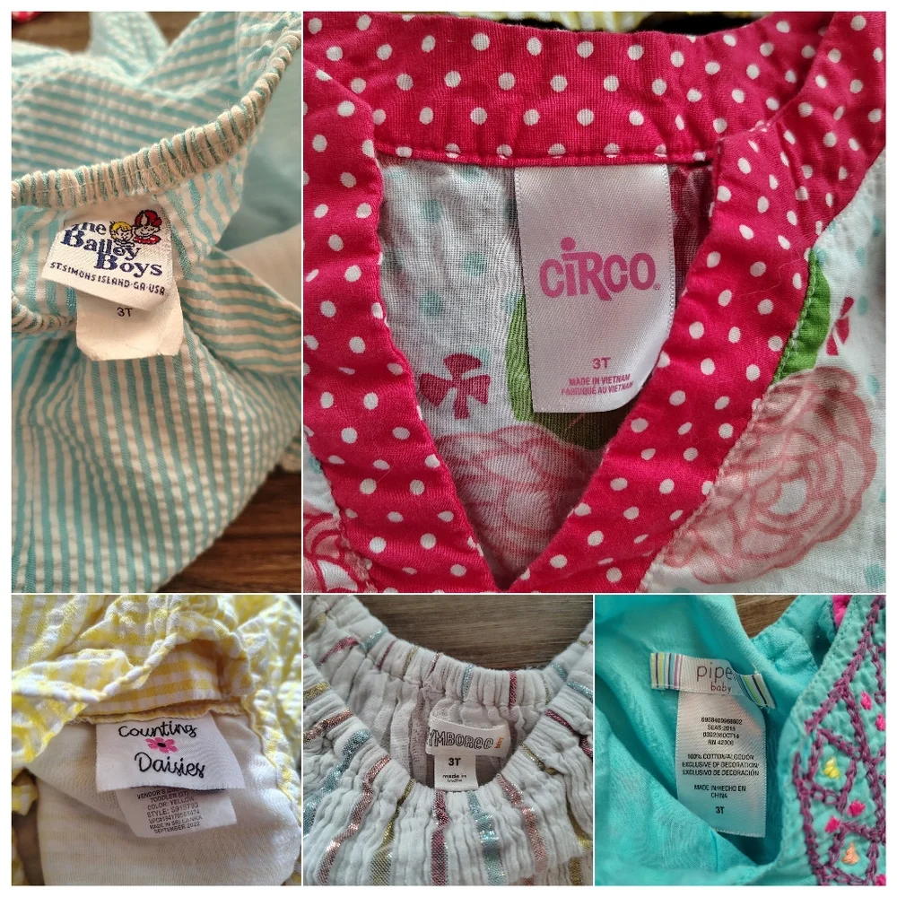 Toddler Girl 3T Dress‎ & Romper Bundle  Vintage Seersucker Gymboree Piper Baby